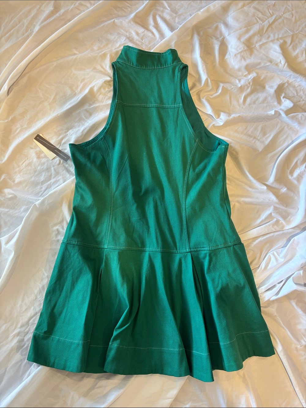Maeve Zip-Front Box-Pleat Tennis Dress - Picture 6 of 9